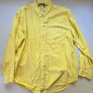 Fresh Produc Yellow Womens XL Casual Shirt Long Sleeve Cotton